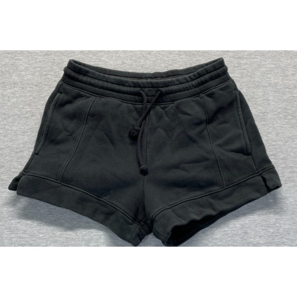 DSG Sport Fleece Sweat Shorts Womens Small Black Cotton Drawstring Performance